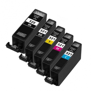 Canon PGI-520 / CLI-521 voordeelset 5 stuks met chip (huismerk)